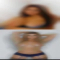 Women looking with strangers