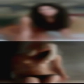 Senior citizen having swingers